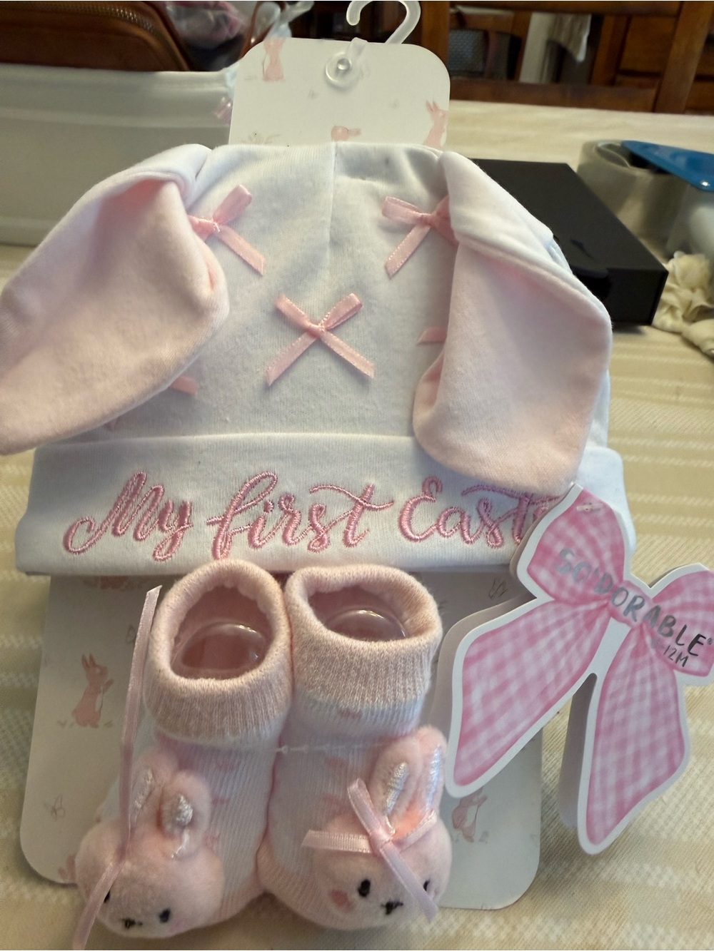 Baby Holiday Hat & Sock Set - Christmas and Easter Duo - Picture 3 of 4